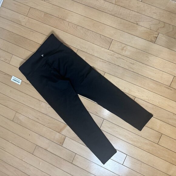 New NWT OLD NAVY Active PowerPress Go Dry Leggings Pants Black Size 8 - Picture 5 of 6